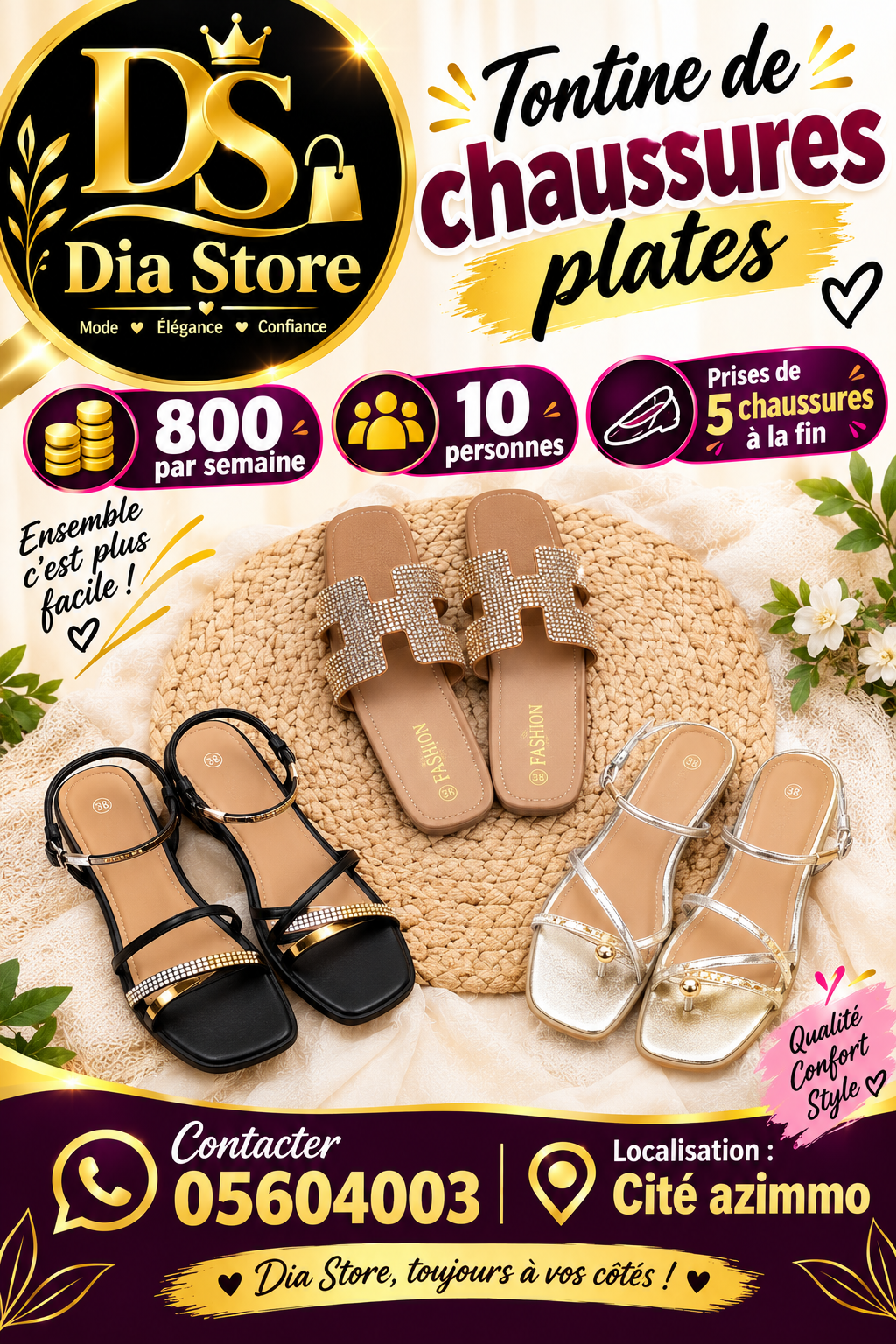 tontine de chaussures