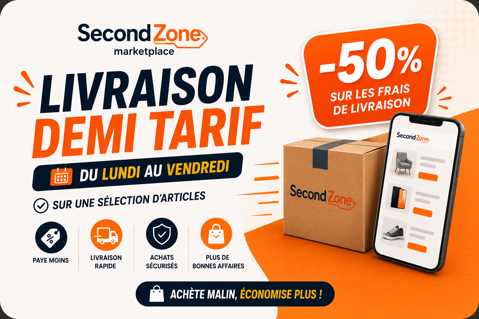 Livraison a demi tarif