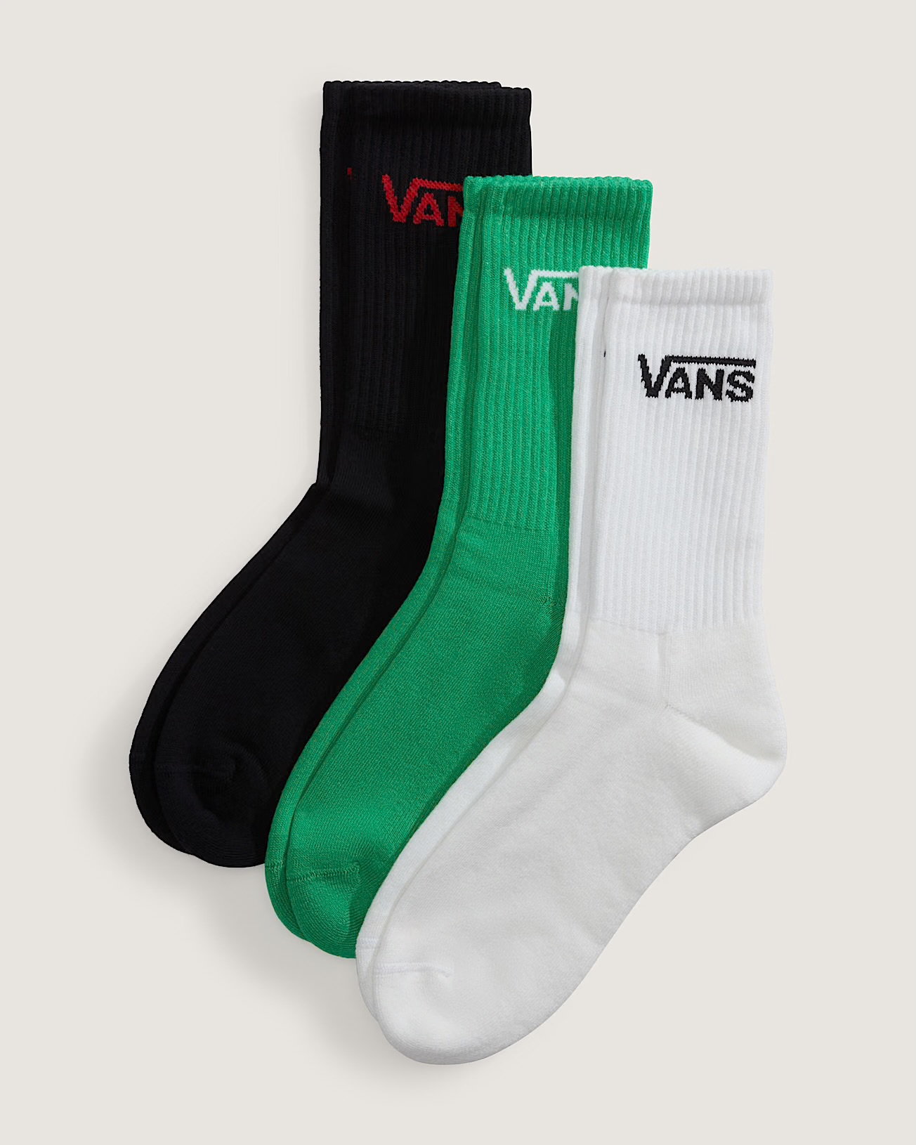 Lot de 3 paires de chaussettes Vans (noir, vert, blanc)